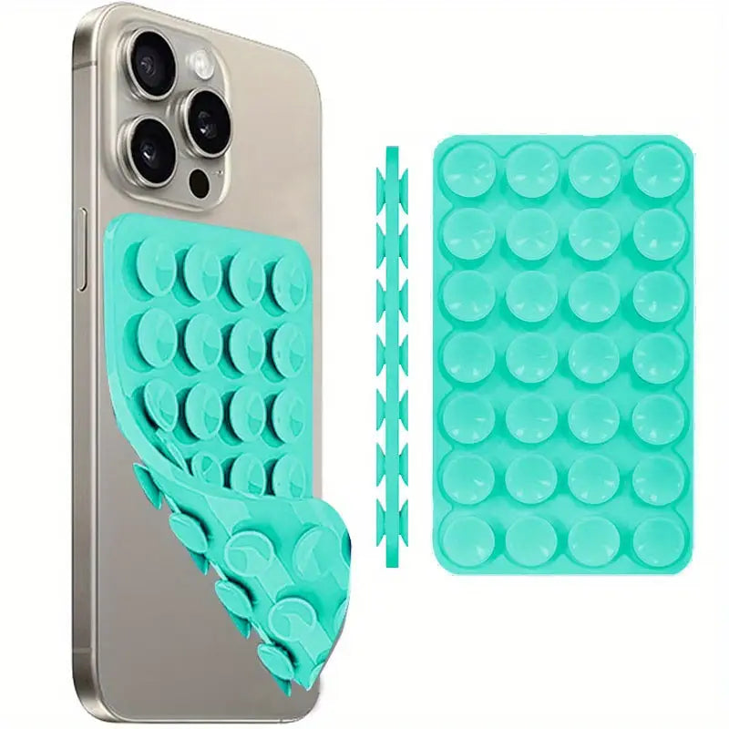 Casemania Double-Sided Silicone Suction Cup for Mobile Phones - Turquoise