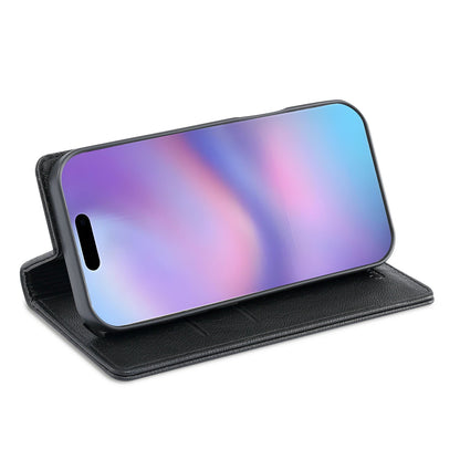 Apple iPhone 18 Pro Hoesje - Onyx Black - Dunne Leather-look Back Cover