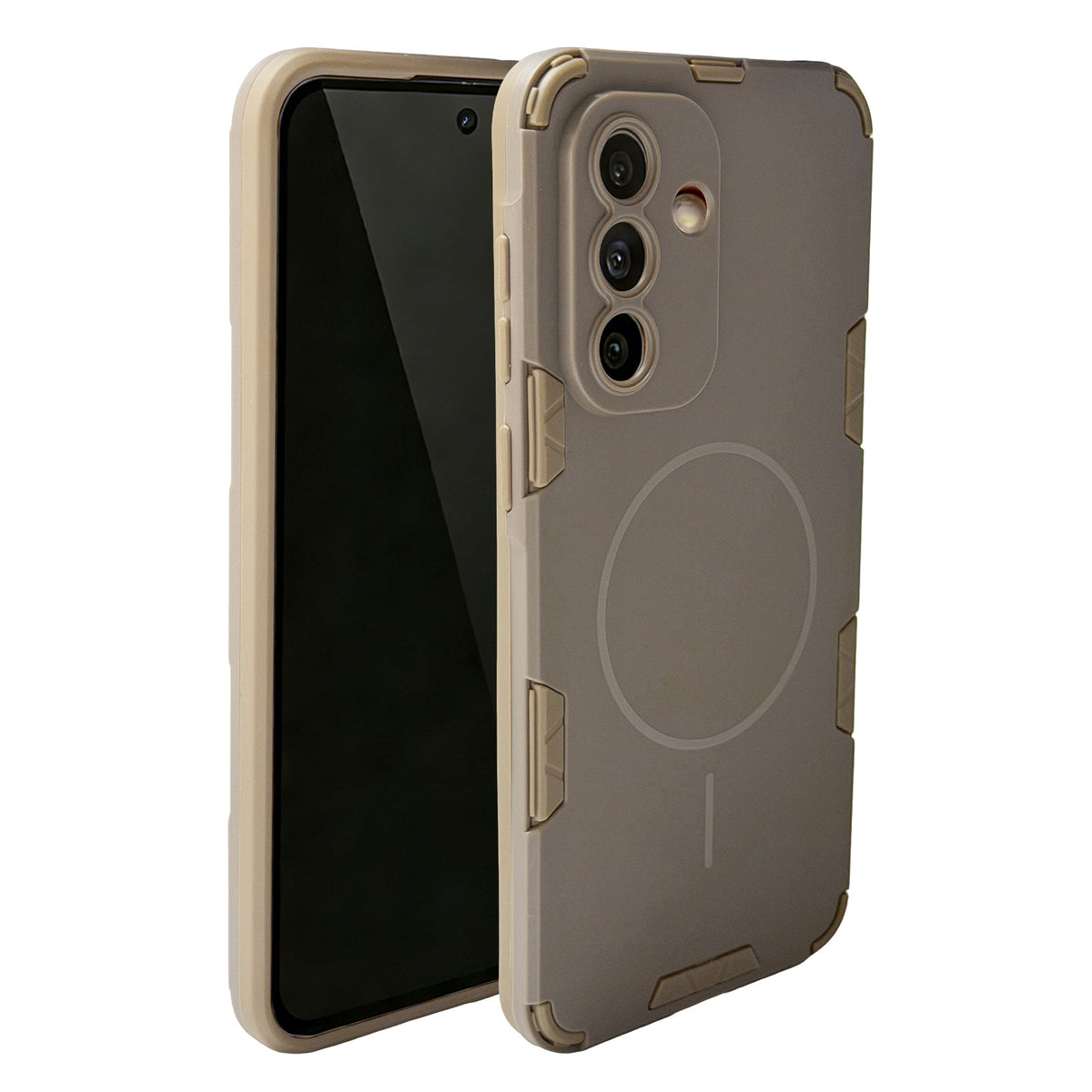 Samsung Galaxy A57 Hoesje - Matte Bruin - Frosted Matte Hardcase MagSafe Back Cover