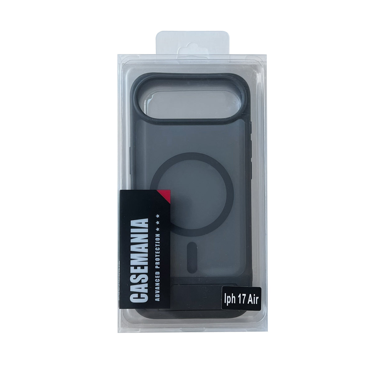 Apple iPhone Air Hoesje - Zwart - Matte Armor MagSafe Back Cover met Kickstand