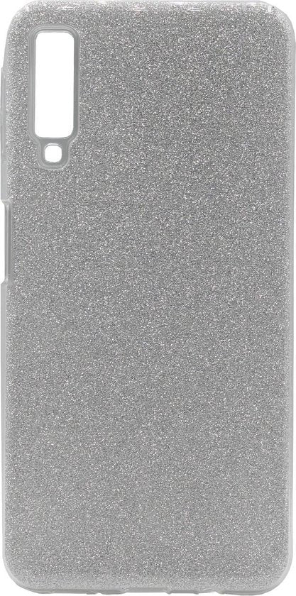 Samsung Galaxy A9 (2018) Hoesje - Zilver - Glitter Back Cover