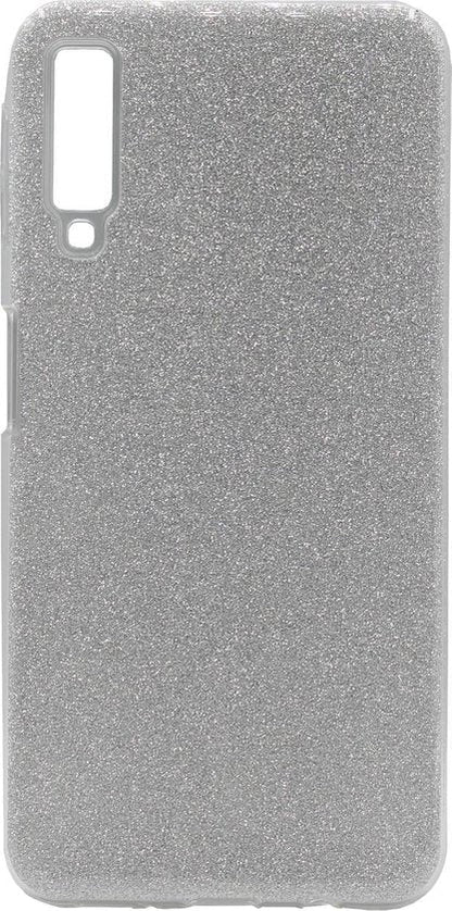 Samsung Galaxy A7 (2018) Case - White - Glitter Back Cover