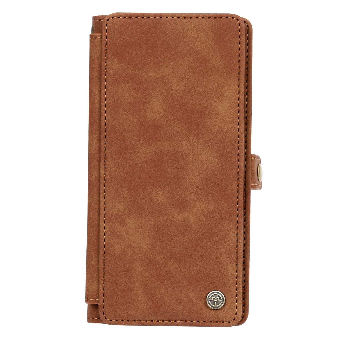 Apple iPhone 17 Pro Hoesje - Sienna Brown - Luxe 2 in 1 Bookcase met 10 Kaart Vakken en Polskoord