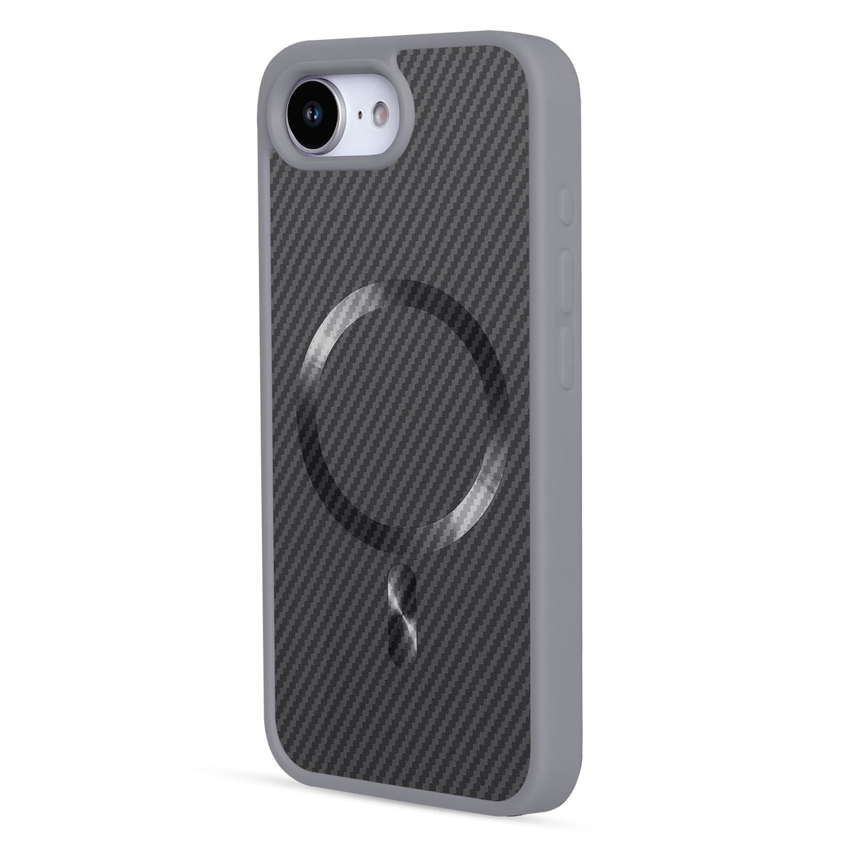 Apple iPhone 17e Hülle - Grau - Carbon-MagSafe-Backcover