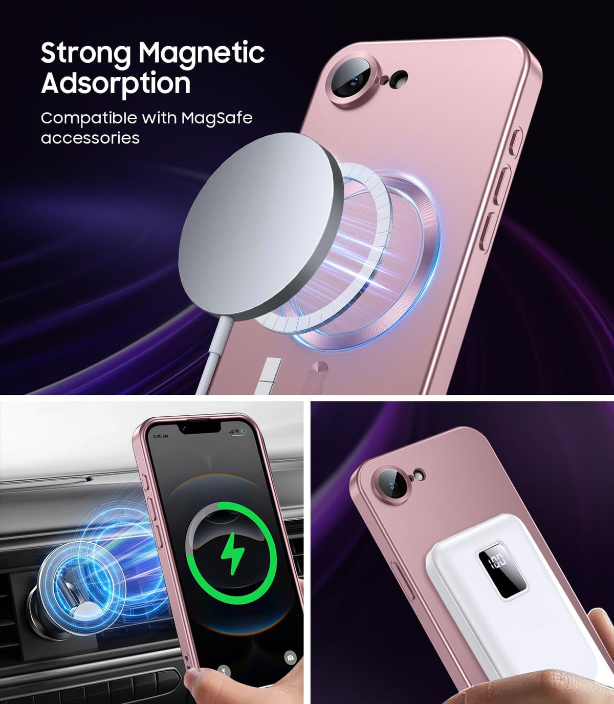 iPhone 17e Hoesje - Roze - Matte Siliconen MagSafe Back Cover