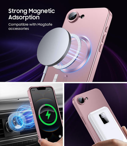 iPhone 17e Hoesje - Roze - Matte Siliconen MagSafe Back Cover