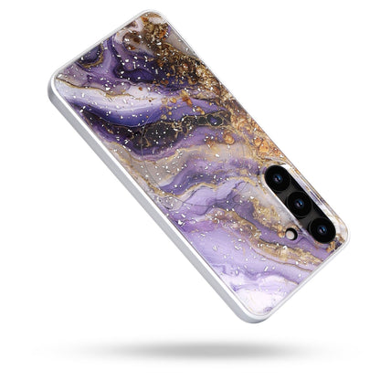 Samsung Galaxy S25 Hoesje - Paars - Marmer MagSafe Back Cover