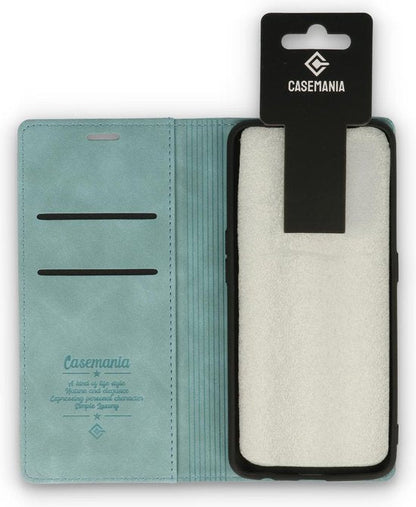 Oppo A94 Hoesje - Aqua Blue - Dunne Bookcase