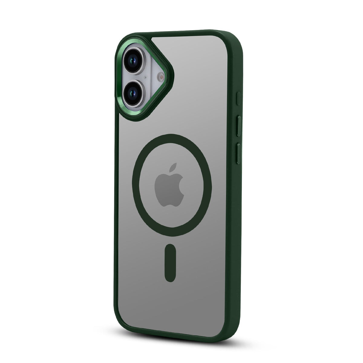 Apple iPhone 16 Hülle - Grün - MagSafe Backcover mit Color Frame