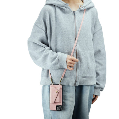 Apple iPhone 14 Plus Hoesje - Pale Pink - Luxe Back Cover met Telefoonkoord