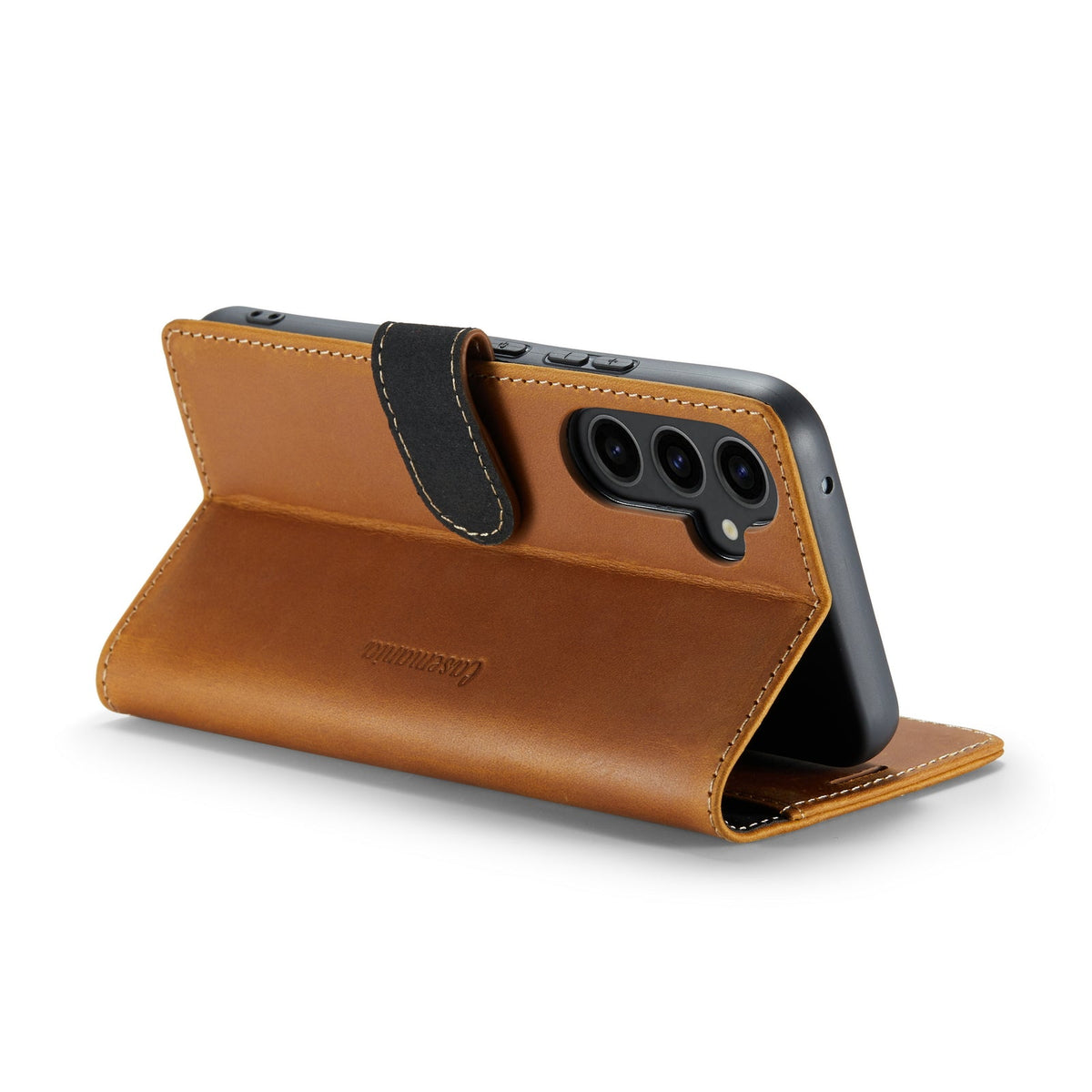 Samsung Galaxy S23 Ultra Hoesje - Sienna Brown - Echt Leren Bookcase