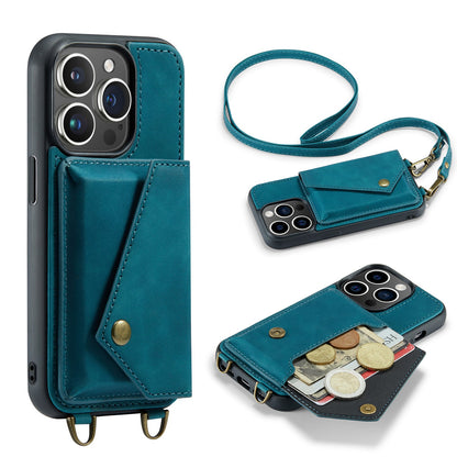 Apple iPhone 15 Pro Max Hülle - Emerald Green - Luxus-Backcover mit Handykette