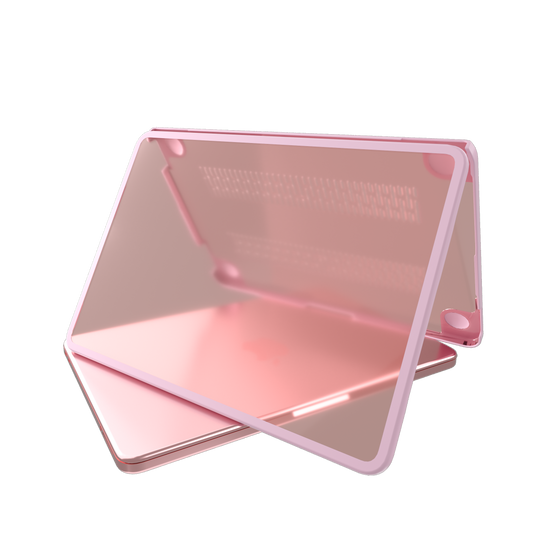Apple MacBook Neo (13-inch) - Roze/Transparant - Schokbestendige Laptop Hardcase met Verstevigde Rand
