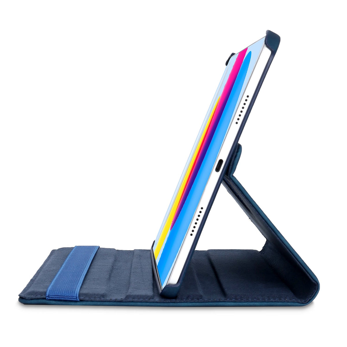 iPad Pro 11 inch 2022 Tablethoes - Navy Blue - Draaibare Bookcase
