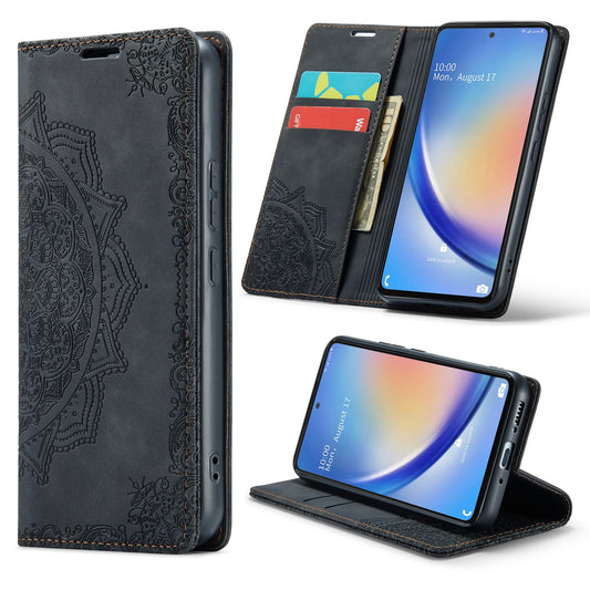 Samsung Galaxy A14 Hülle - Charcoal Gray - Mandala Schlanke Backcover
