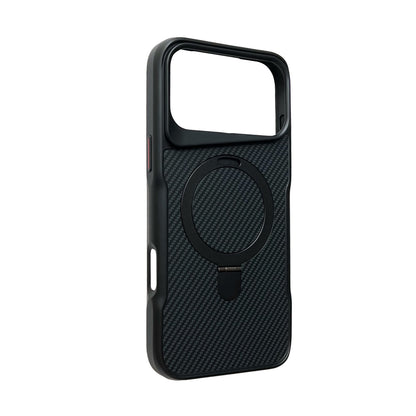 Apple iPhone 17 Pro Max Hoesje - Zwart - Carbon MagSafe Back Cover
