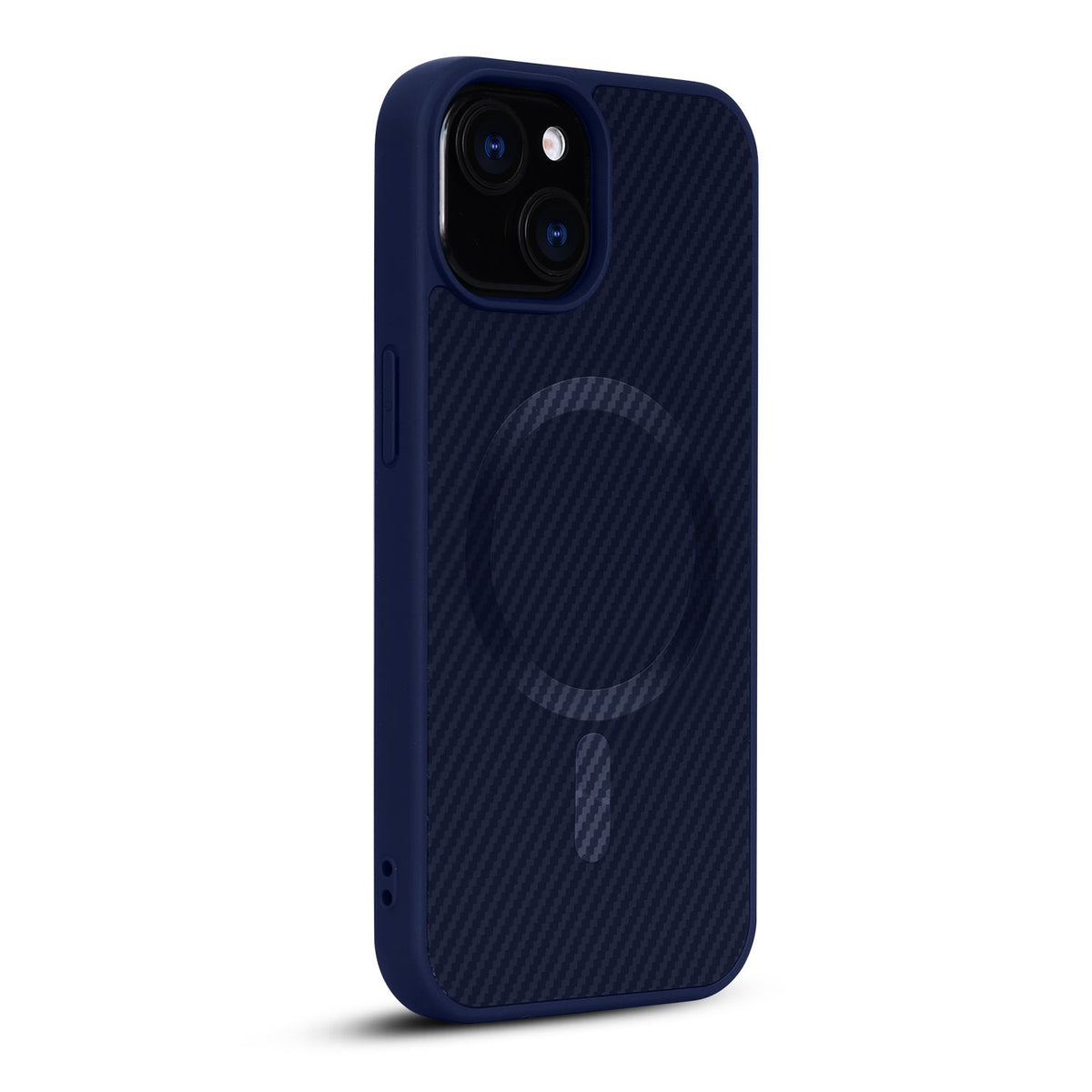 Apple iPhone 13 Hoesje - Blauw - Carbon MagSafe Back Cover