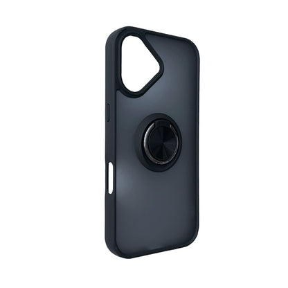 Apple iPhone 17 Hoesje - Zwart - Ring Kickstand MagSafe Back Cover