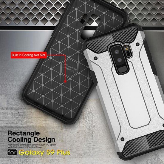 Samsung Galaxy S9+ Hoesje - Zwart - Armor Back Cover