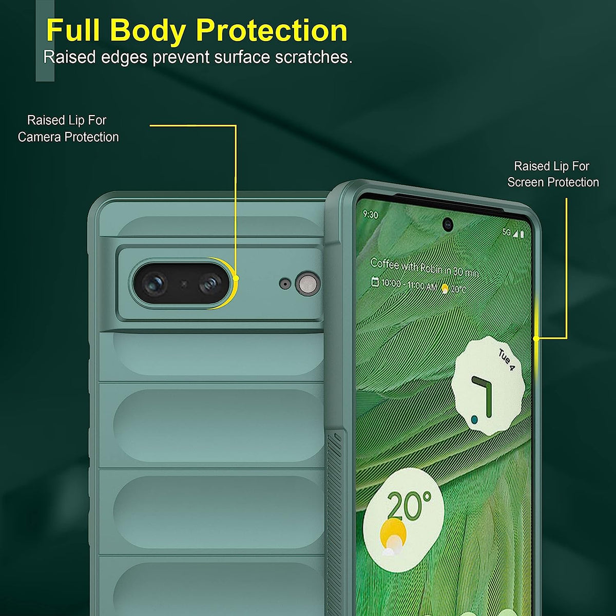 Google Pixel 7A Hoesje - Groen - Siliconen Back Cover