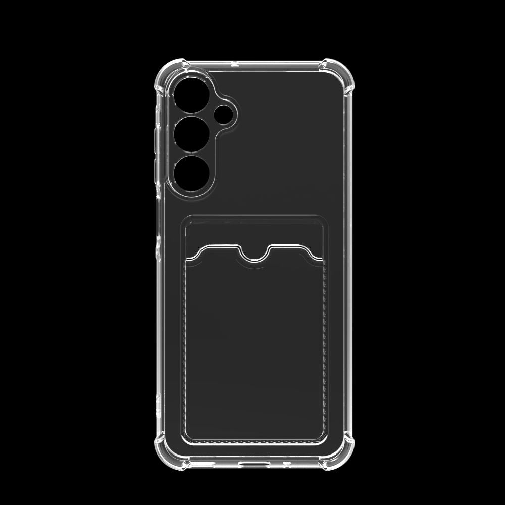 Samsung Galaxy S26 Plus Hoesje - Transparant - Siliconen Back Cover met Pasjeshouder en Camera Bescherming