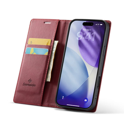 Apple iPhone 18 Pro Max Hoesje - Burgundy Red - Luxe Dunne Bookcase
