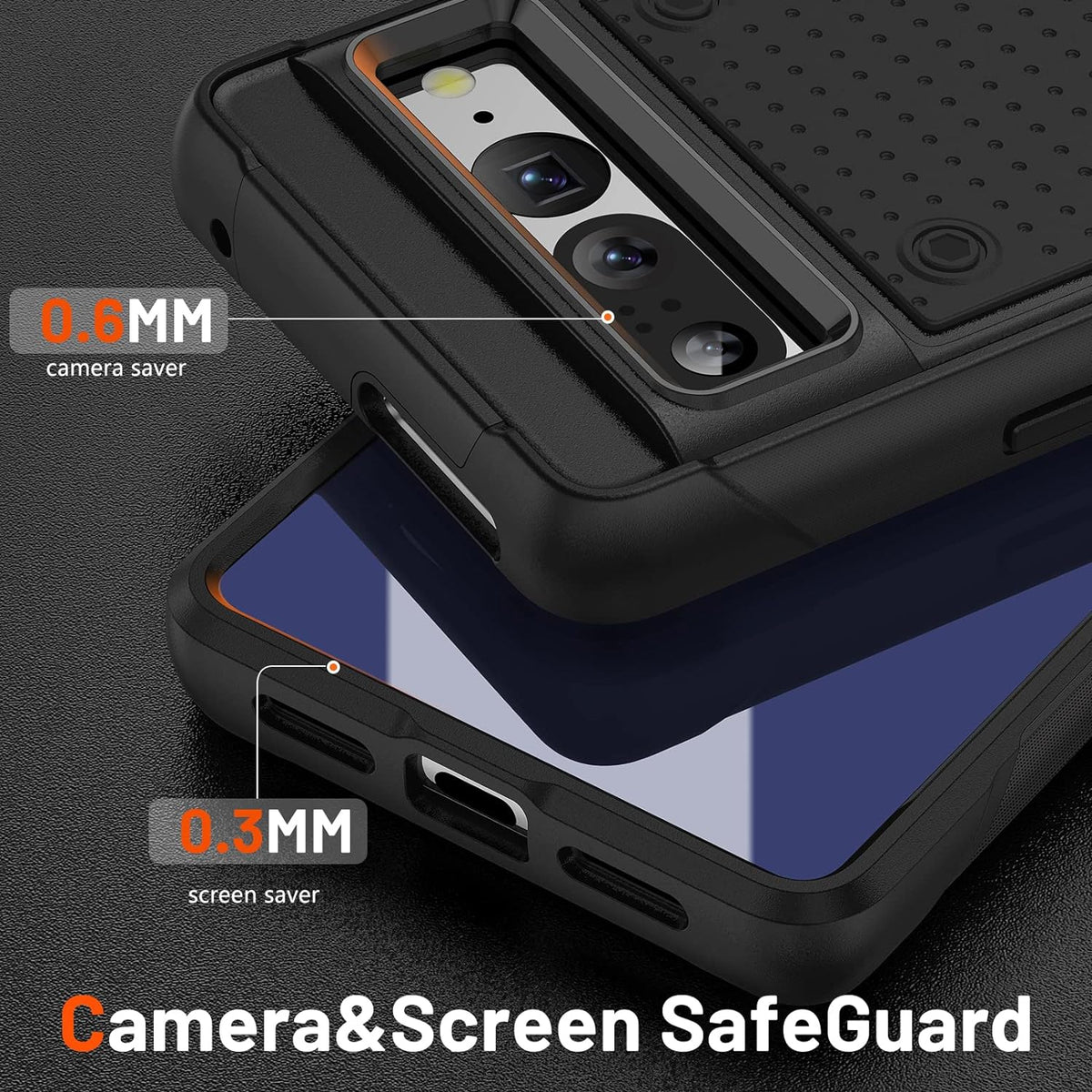 Google Pixel 8 Pro Case - Black - Anti-Slip Back Cover