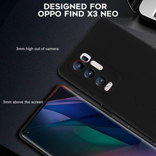 Coque Oppo Find X3 Neo 5G - Noir - Étui arrière en silicone