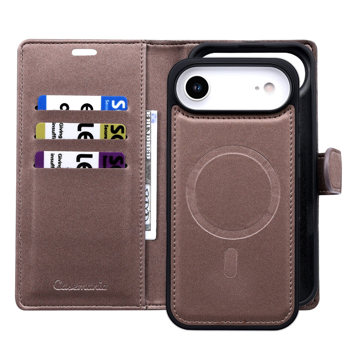 Apple iPhone Air Case - Mocha Brown - 2-in-1 Velvet Wallet Case