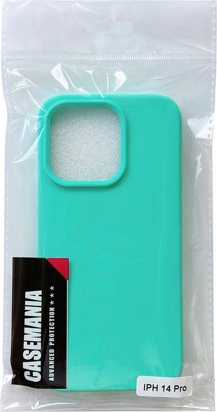 Apple iPhone 14 Pro Hoesje - Turquoise - Matte Siliconen Back Cover