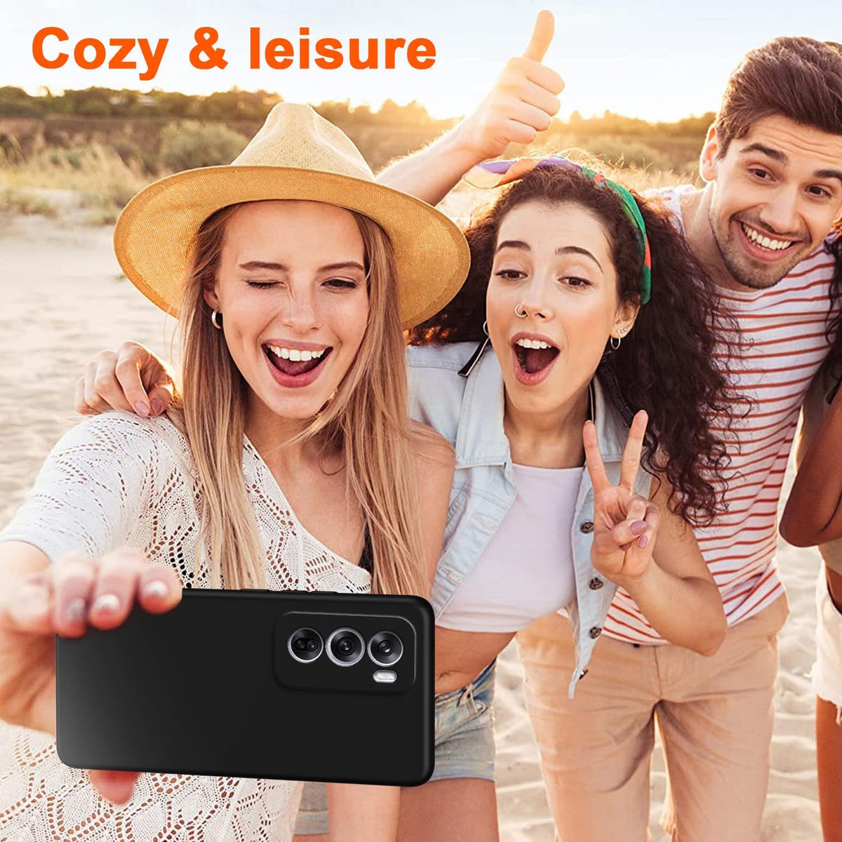 Oppo Reno 12 Hoesje - Zwart - Siliconen Back Cover