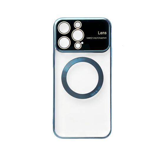 Apple iPhone 15 Case - Blue - Silicone MagSafe Back Cover with Camera Protection