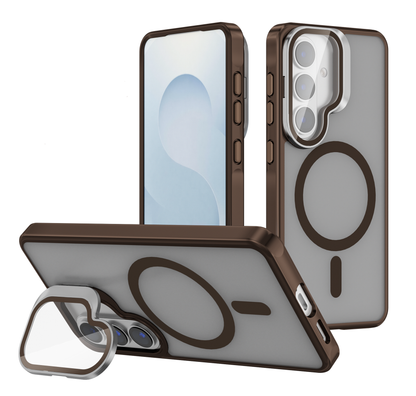 Samsung Galaxy S26 Hoesje - Bruin - Bumper MagSafe Back Cover