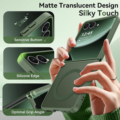 Samsung Galaxy Z Flip8 Case - Dark Green - Matte Armor MagSafe Back Cover