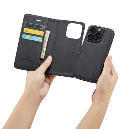 Apple iPhone 16 Pro Hülle - Charcoal Gray - 2-in-1 Klapphülle mit Kartenfach