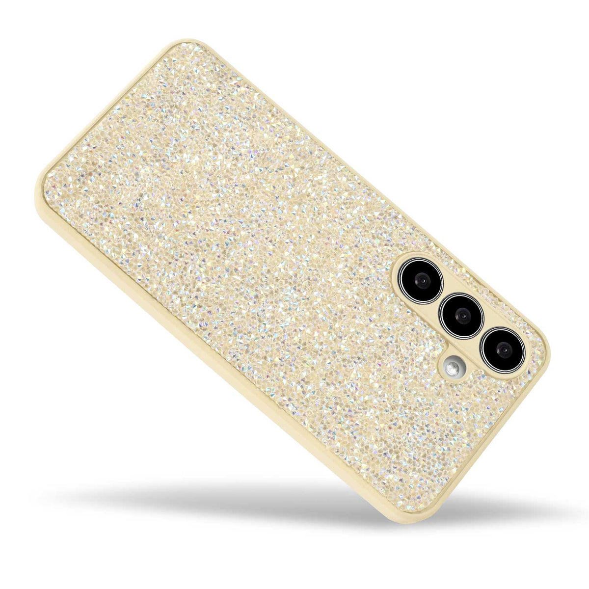 Samsung Galaxy S24 Plus Hoesje - Goud - Diamant Glitter Back Cover