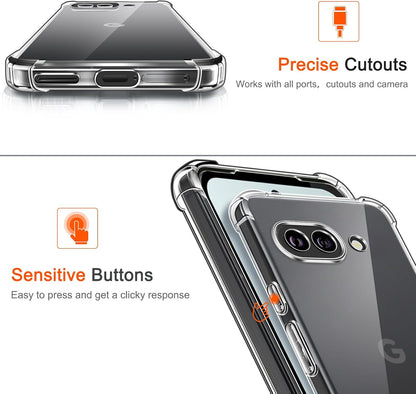 Google Pixel 9a Hülle - Transparent - Stoßfestes Backcover