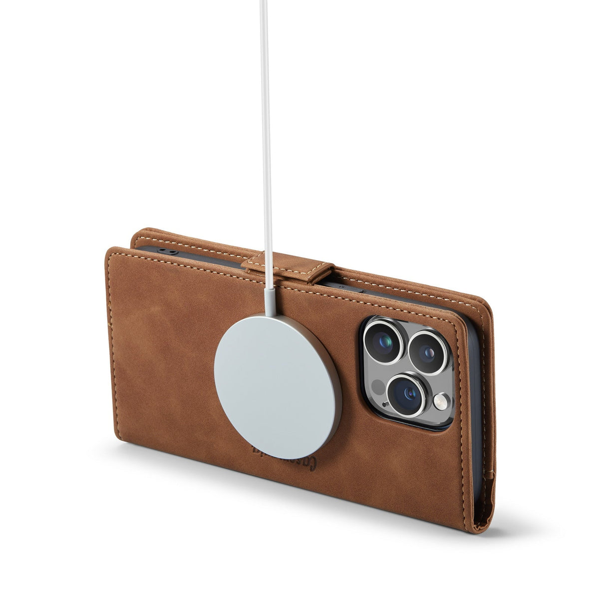 iPhone 15 Pro Hoesje - Sienna Brown - MagSafe Bookcase
