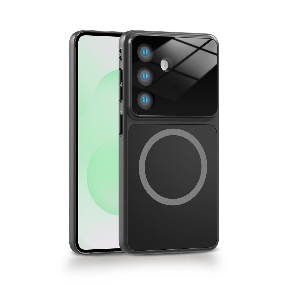 Samsung Galaxy A37 Hoesje - Zwart - Matte Siliconen MagSafe Back Cover