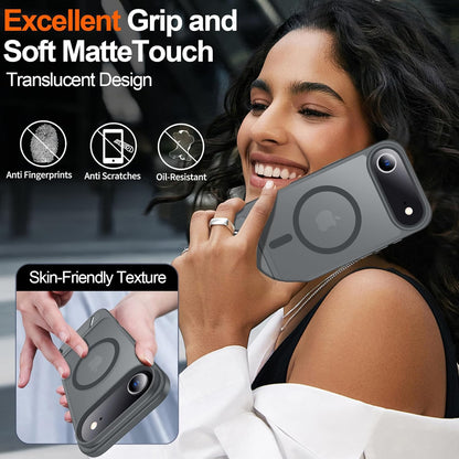 Apple iPhone Air Hoesje - Grijs - Matte Armor MagSafe Back Cover met Kickstand