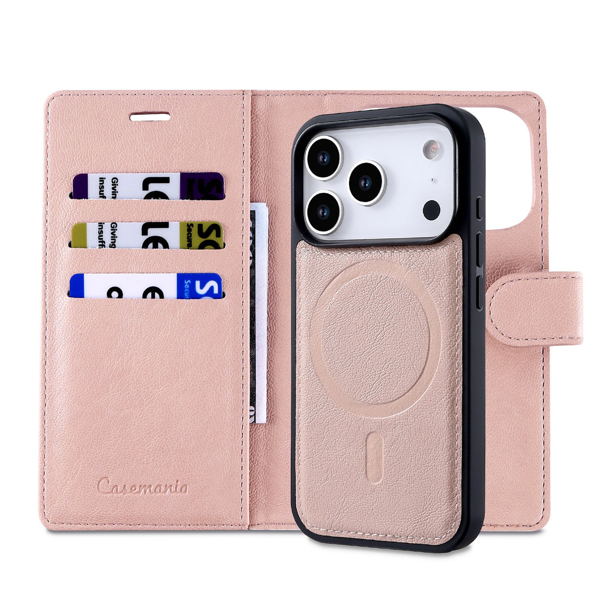Apple iPhone 17 Pro Max Hoesje - Pale Pink - 2 in 1 MagSafe Bookcase