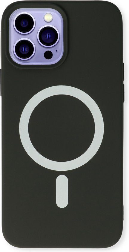 Apple iPhone 13 Pro Max Hoesje - Zwart - Siliconen MagSafe Back Cover
