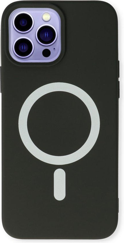 Apple iPhone 13 Pro Hoesje - Zwart - Siliconen MagSafe Back Cover