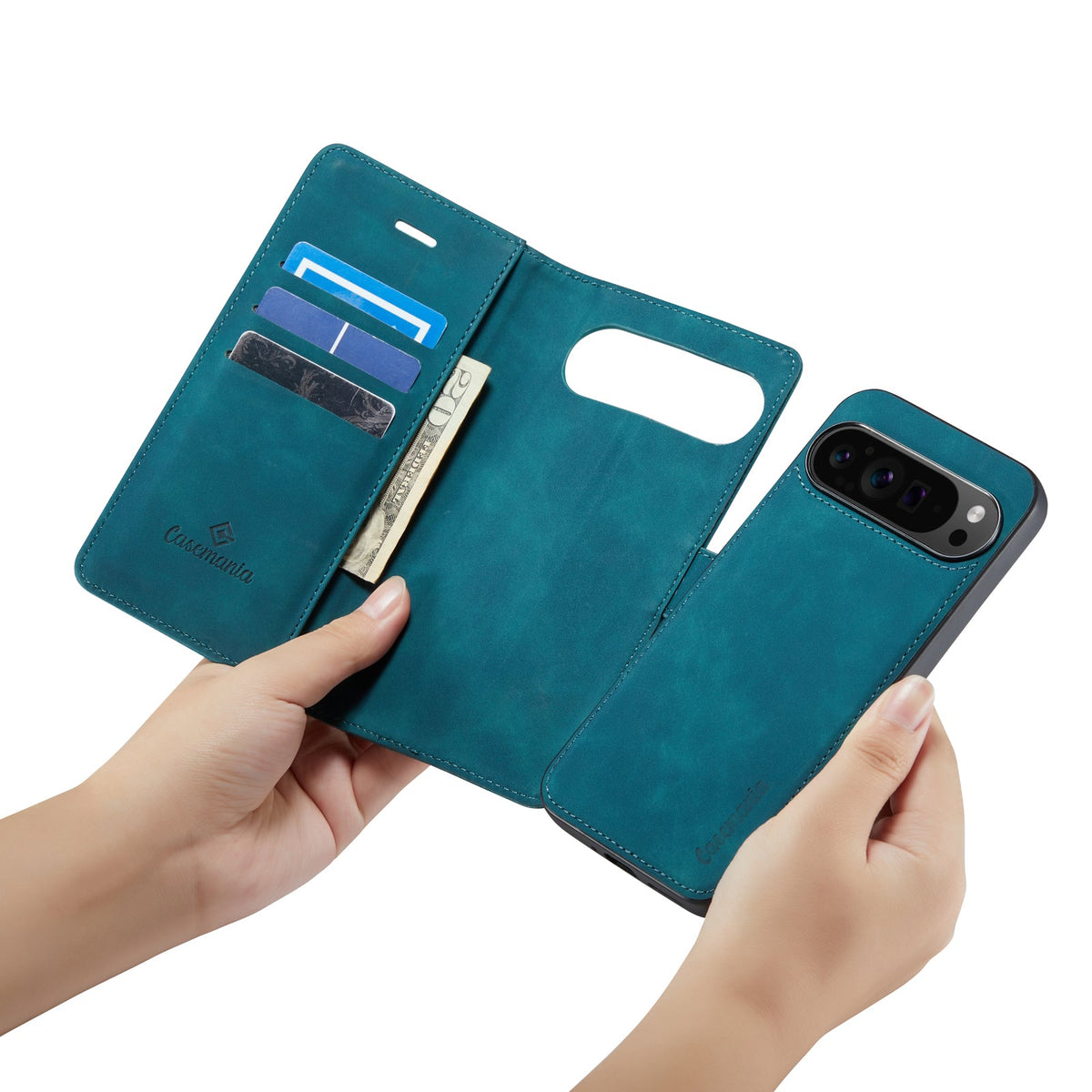 Google Pixel 9 Pro Case - Emerald Green - 2-in-1 Wallet Case