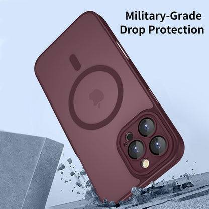 iPhone 16 Pro Hoesje - Bordeaux - Matte Armor MagSafe Back Cover