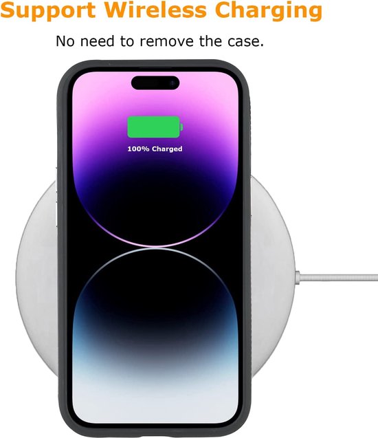 Apple iPhone 14 Pro Max Hoesje - Zwart - Anti Slip Back Cover