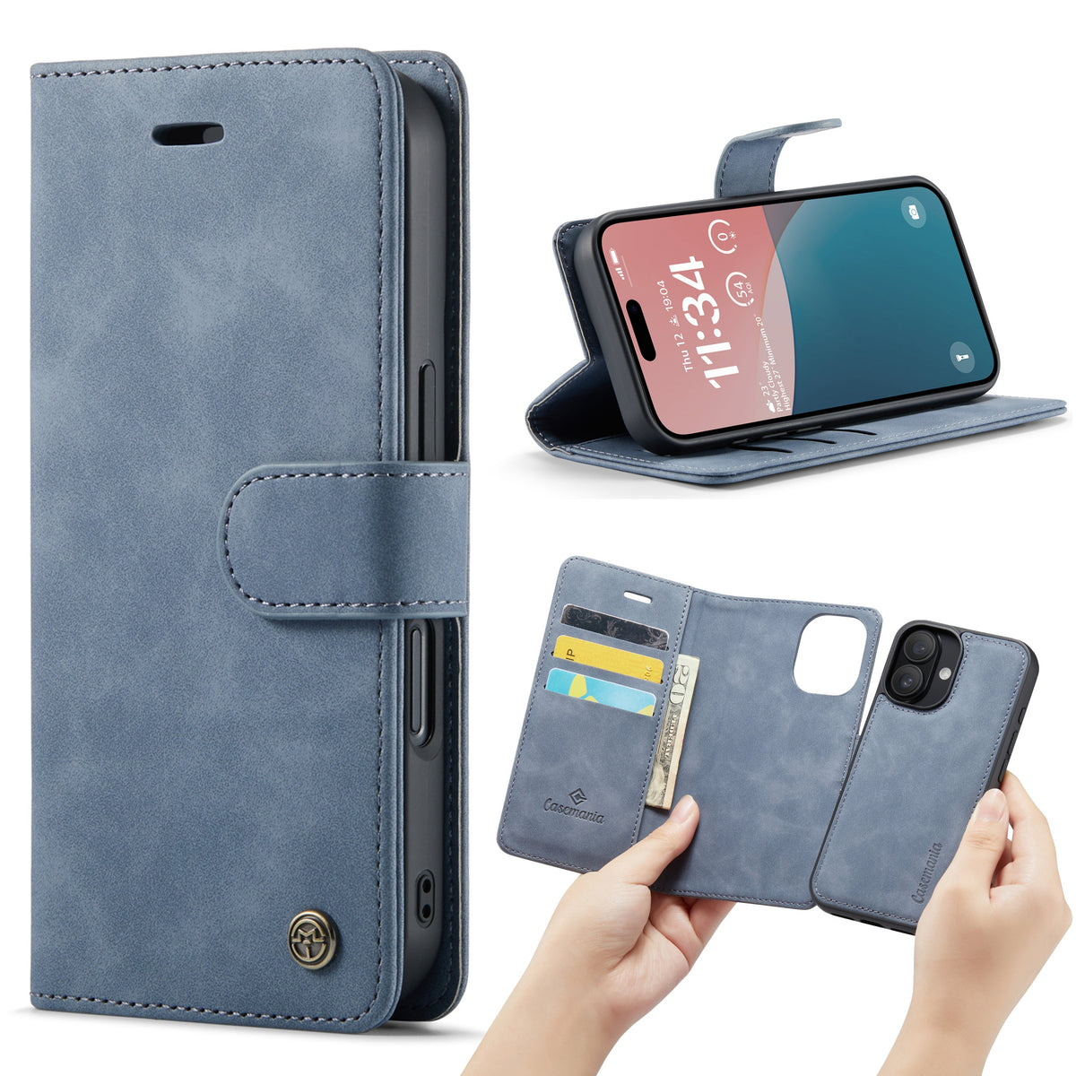 Apple iPhone 16 Case - Shadow Gray - 2-in-1 Wallet Case