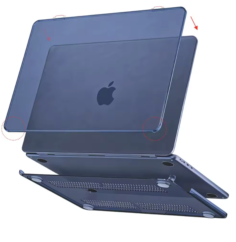Apple MacBook Neo (13-inch) - Donker Blauw - Laptop Hardcase Cover met Ventilatie-openingen