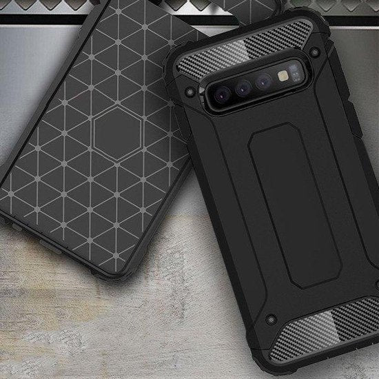 Samsung Galaxy S10+ Hoesje - Zwart - Armor Back Cover