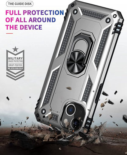 Apple iPhone 14 Hoesje - Grijs - Armor Kickstand Back Cover